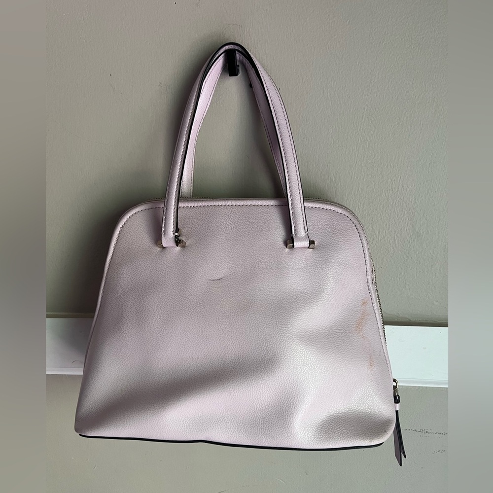kate spade Light Pink Leather Satchel with Gold Logo - Picture 7 of 7